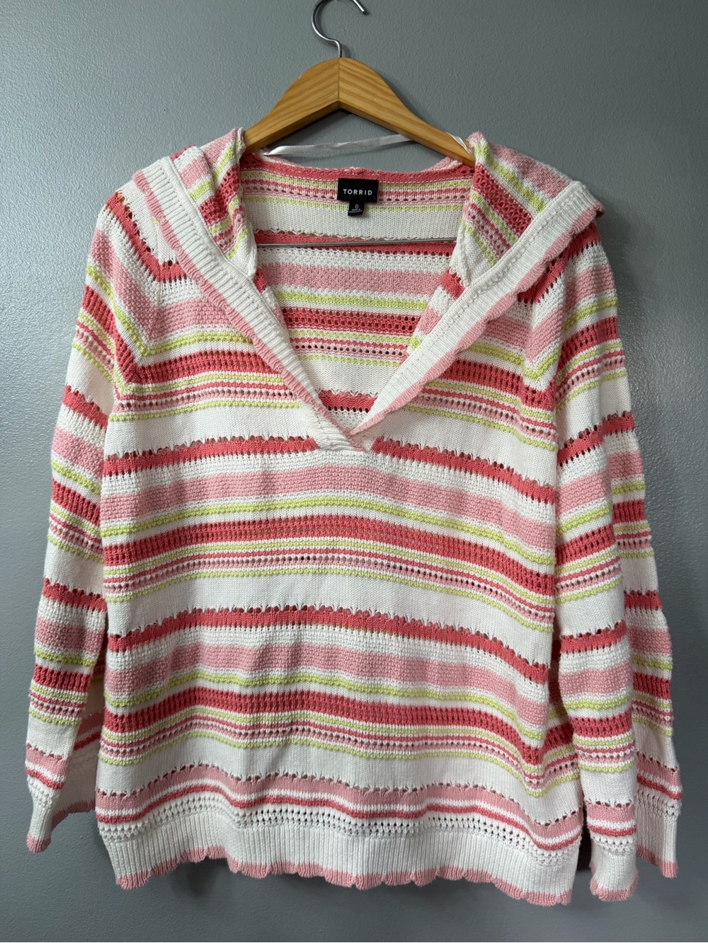 Torrid Women's Torrid Pointelle Hoodie Sweater 0x